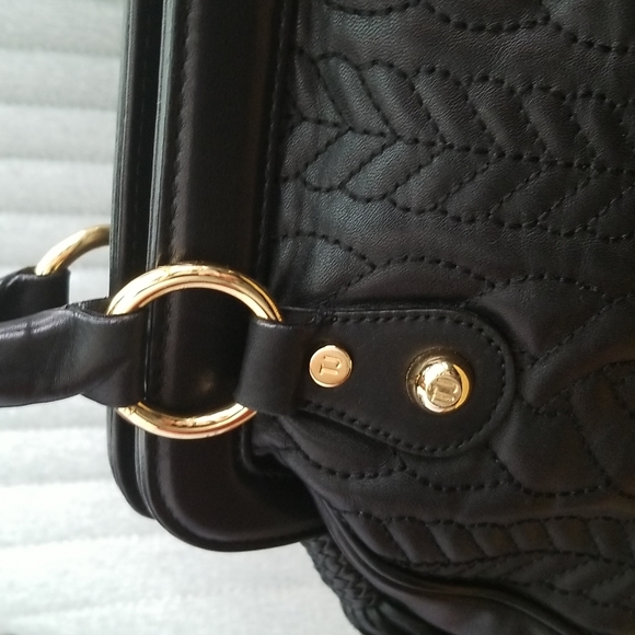 TJ Collection Black Doctor Style Bag, Genuine Leather, NWOT - Picture 4 of 10